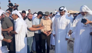 تشييع شهداء الجريمة الصهيونية في الدوحة بمشاركة أمير قطر وقيادات حماس