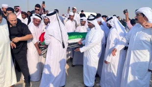 تشييع شهداء الجريمة الصهيونية في الدوحة بمشاركة أمير قطر وقيادات حماس 2