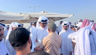 تشييع شهداء الجريمة الصهيونية في الدوحة بمشاركة أمير قطر وقيادات حماس 2