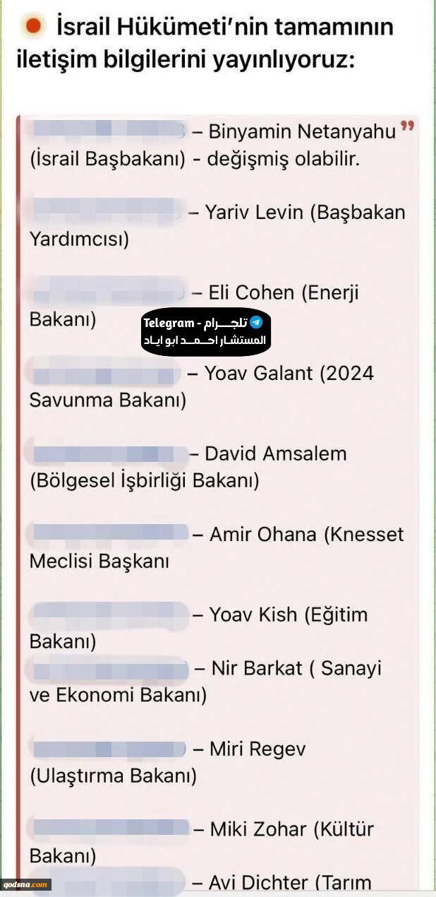 حمله هکرهای ترکیه‌؛ از تماس با وزیر جنگ تل‌آویو تا انتشار شماره تلفن ۱۱ وزیر فعلی و سابق