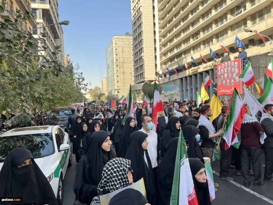 تصاویر مراسم  راهپیمایی 13 آبان در تهران از قاب دوربین خبرگزاری قدس 5