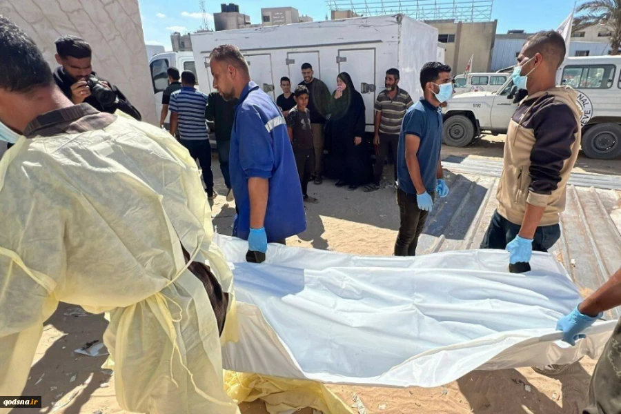 تحویل پیکرهای ۱۵ شهید دیگر در غزه  2