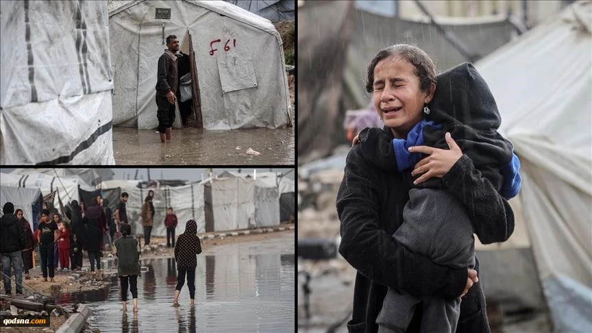 وضعیت انسانی در نوار غزه به دنبال بارندگی‌های شدید رو به وخامت است 2