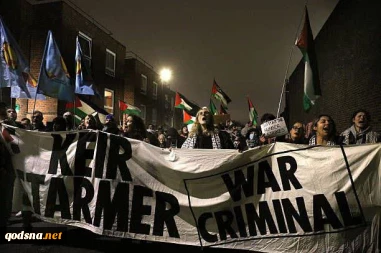 تظاهرات حمایت از فعالان  زندانیِ حامی فلسطین در انگلیسی