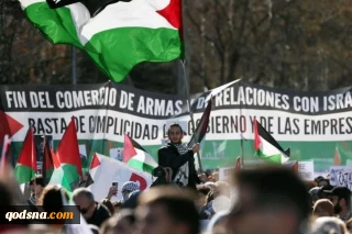 تظاهرات در بروکسل در حمایت از فلسطین