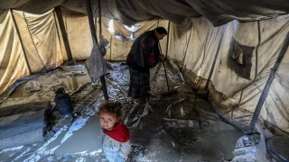 سازمان ملل: خانواده‌های آواره در غزه در معرض خطر سیلاب هستند