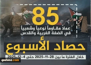 مرکز پژوهشی آماری معطی گزارش داد؛

85 عملیات مقاومتی در یک هفته اخیر/ ثبت میانگین بیش از 12 عملیات در هر روز+ نمودار