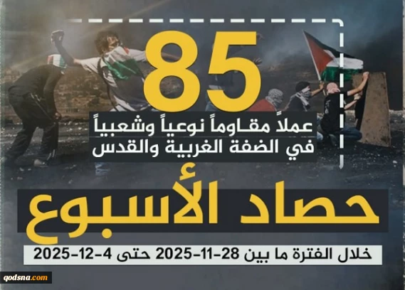 مرکز پژوهشی آماری معطی گزارش داد؛

85 عملیات مقاومتی در یک هفته اخیر/ ثبت میانگین بیش از 12 عملیات در هر روز+ نمودار