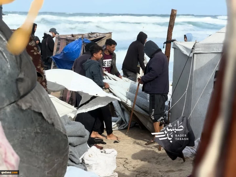 شبکه سازمان‌های مردم‌نهاد فلسطینی: با نزدیک شدن طوفان فعلی، ۹۰۰ هزار آواره در چادرهای مخروبه در نوار غزه زندگی می‌کنند  9
