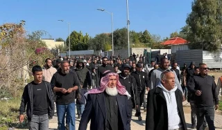 تظاهرات در اعتراض به محاصره روستا