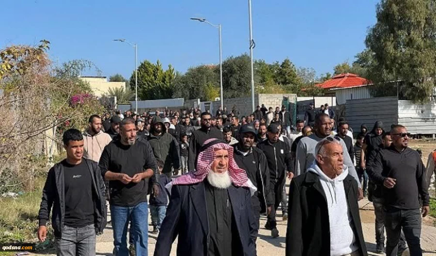 تظاهرات هزاران فلسطینی در اعتراض به محاصره روستای «ترابین الصانع» و اقدامات بن‌گویر 2