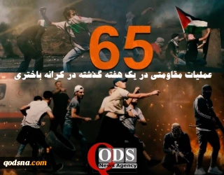 مرکز پژوهشی آماری معطی گزارش داد؛

65 عملیات مقاومتی در یک هفته اخیر/ ثبت میانگین بیش از 9 عملیات در هر روز+ اینفوگرافی