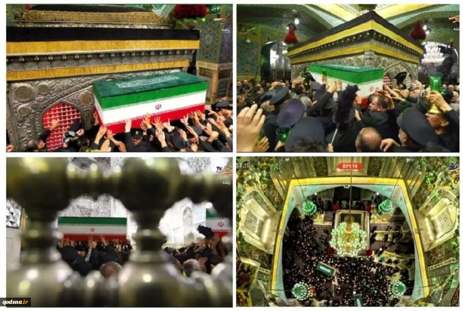 The body of the martyred Leader of the Islamic Revolution, Ayatollah Seyyed Ali Khamenei, was laid to rest next to the holy shrine of Imam Reza (Peace Be Upon Him) in Mashhad, northeast Iran.