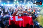 مشاهد من تشييع قائد الثورة الإسلامية الشهيد في كربلاء المقدسة عند العمود 1379 3