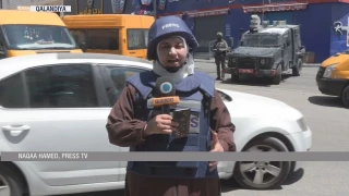 حمله نظامیان صهیونیست به خبرنگار پرس‌تی‌وی در اردوگاه قلندیا