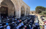 70,000 Palestinian worshipers perform Friday prayer at Aqsa despite Israeli restrictions