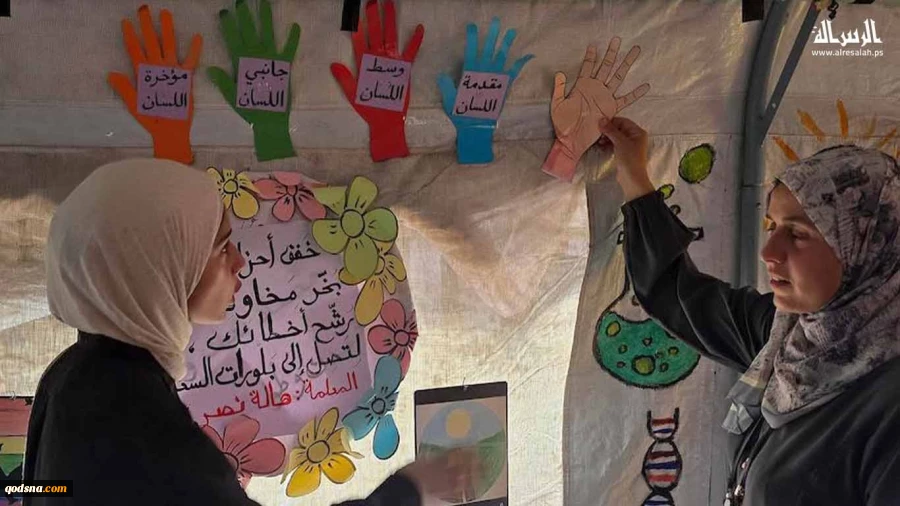 أطفال يعرضون أعمالهم الفنية في معرض «ألم وأمل» بمواصي خان يونس 7