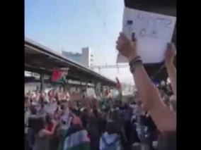 حامیان فلسطین در ژنو سوئیس تجمع کردند و ضمن اعلام همبستگی با فعالان کشتی مادلین، خواستار پایان نسل‌کشی در غزه شدند