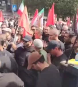 حضور سردار قاآنی، فرمانده نیروی قدس سپاه در مراسم تشییع شهدای اقتدار ملی در تهران