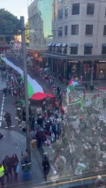 تظاهرات در سیدنی استرالیا در حمایت از فلسطین