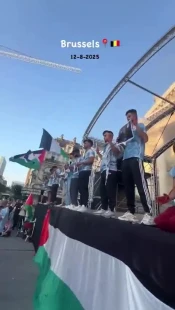 Anti-Israeli protest in Brussels, Belgium