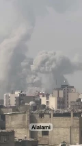 انفجار شدید در شرق غزه
