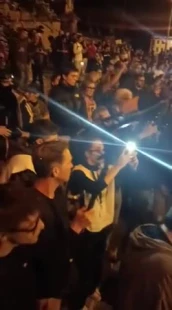 درگیری پلیس ایتالیا با حامیان فلسطین؛ هواداران ایتالیایی هنگام پخش سرود رژیم جعلی هو کردند 3