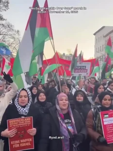 تظاهرات گسترده مردم برلین در حمایت از غزه