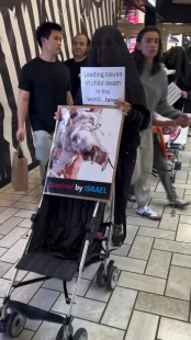 Pro-Palestinian protest at shopping mall in Washington