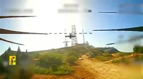 Hezbollah releases footage of a drone strike targeting an Israeli Merkava tank