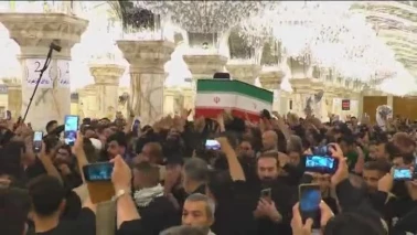 پیکر رهبر شهید در حرم مطهر امیرالمؤمنین(ع)