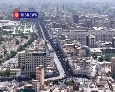 تصاویری هوایی از نجف - مراسم تشییع رهبر شهید امت